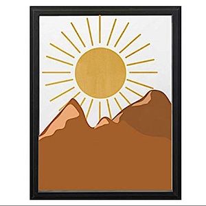 Modern Desert Art Print Wall Decor- Terracotta Sun